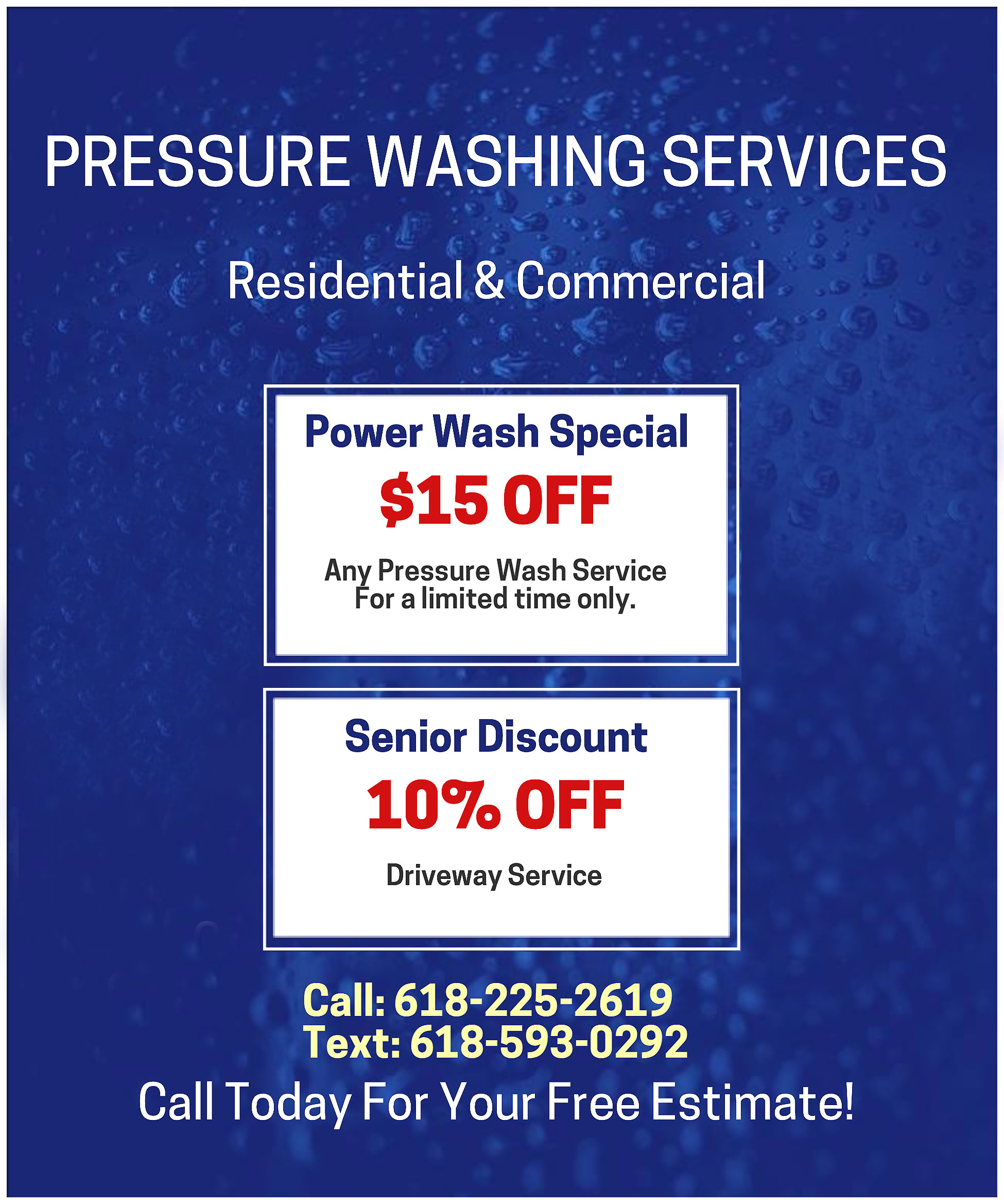 pressure washing coupon